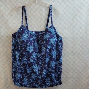 Lands' End Blue Swim Top Size 18 Tankini